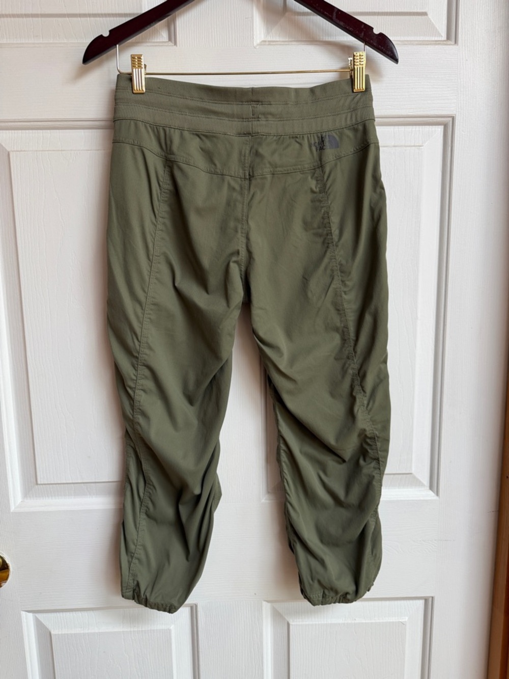 The North Face Women's Olive Green Capris with Drawstring Waist - Picture 2 of 4